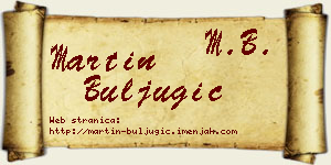 Martin Buljugić vizit kartica